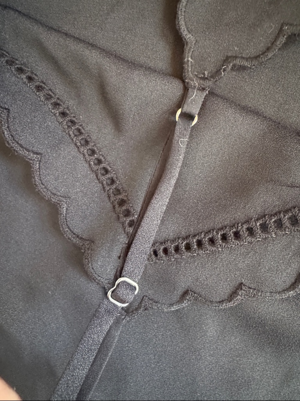 LOFT Black Scalloped Lace-Trim Cami - Picture 5 of 5
